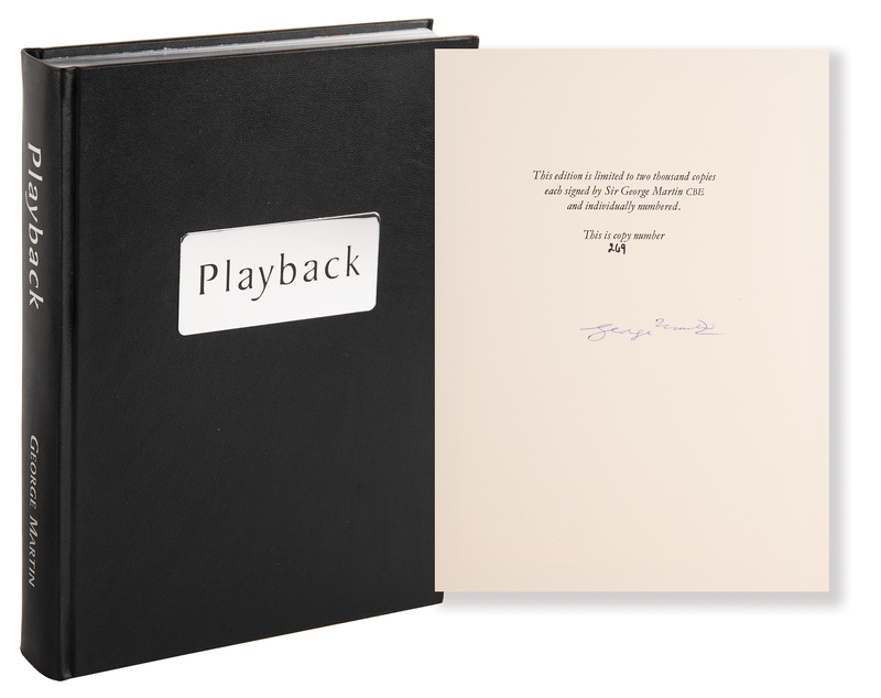 Lot 3185 George Martin Signed Book - Playback (Ltd. Ed. #249/2000)