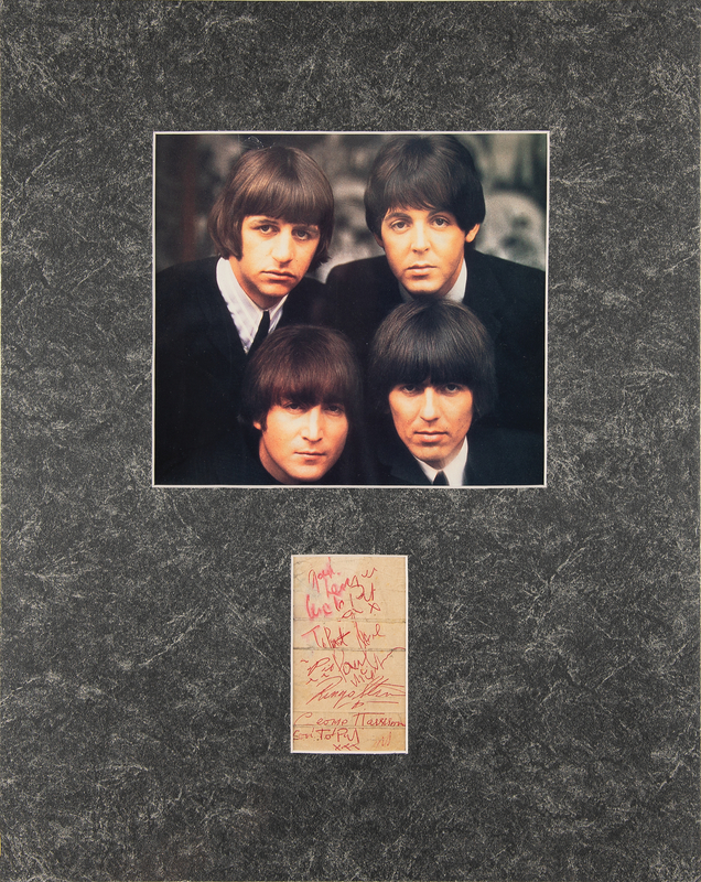 Lot 3010 Beatles Signatures (c. 1963)