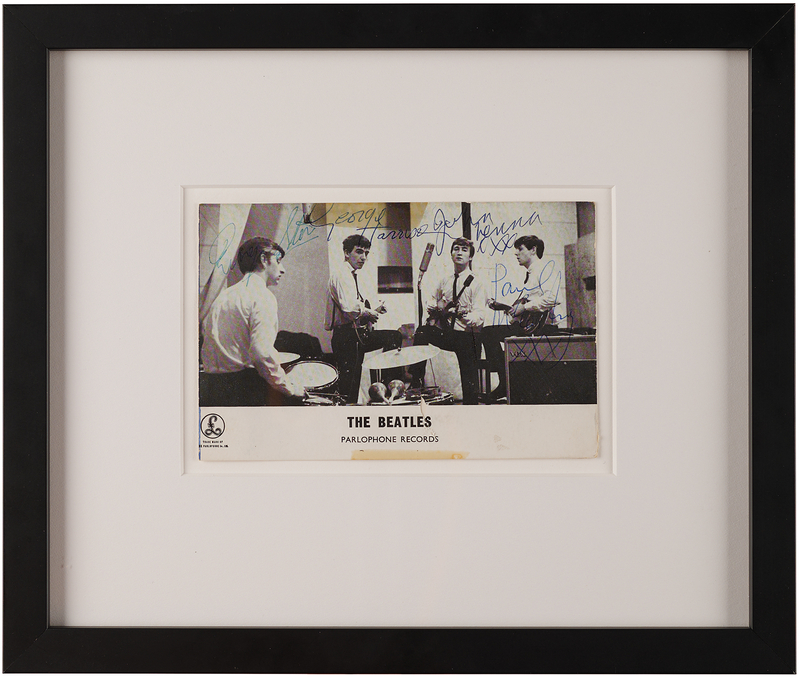 Lot 3006 Beatles Rare, Early Signed 1962 Parlophone Promo Card - The First to Feature Ringo Starr