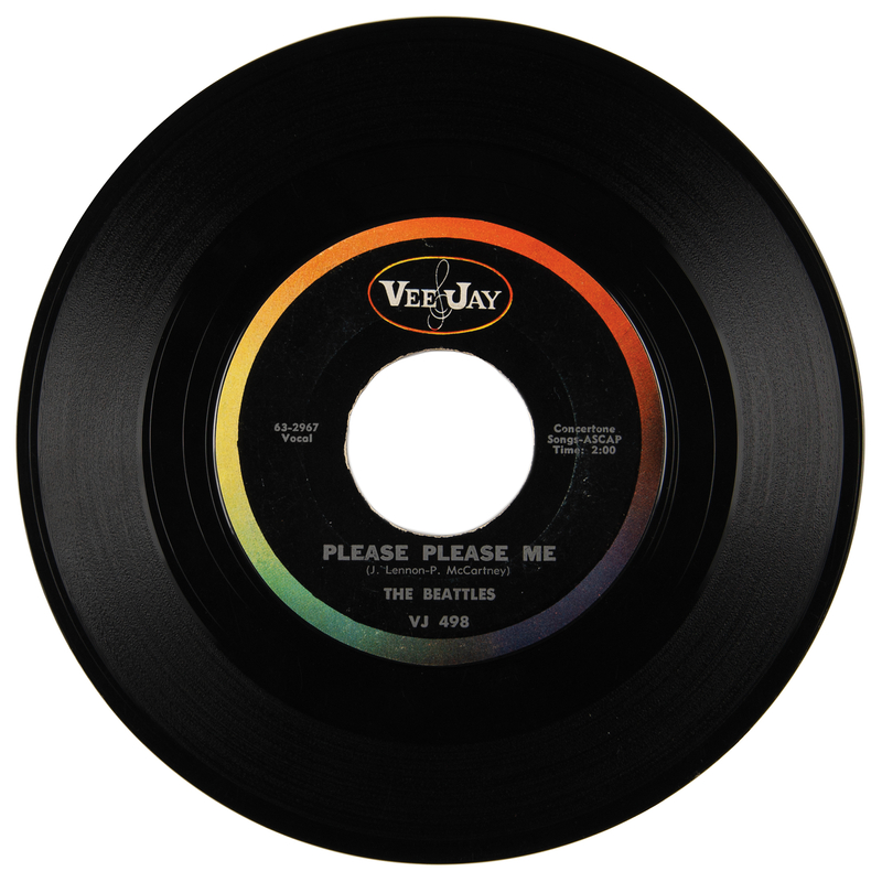 Lot 3116 Beatles Original Issue 1963 'Please Please Me' Single Record (VJ 498) with Misspelled 'The Beattles' Label - The Band's First Published Record in America