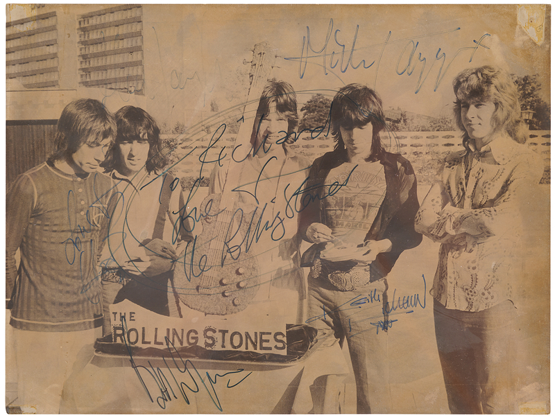 Lot 3254 Rolling Stones Signed Photograph - Dated to September 1970 During Their European Tour