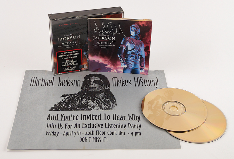 Lot 3625 Michael Jackson Signed CD Booklet - HIStory: Past, Present and Future, Book I