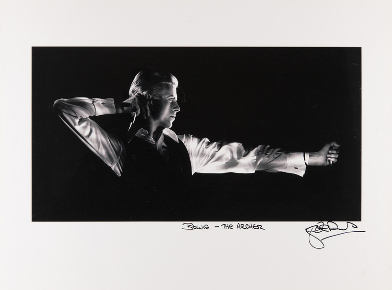 Lot 3484 David Bowie Oversized Photograph by John Rowlands - 'Bowie - The Archer'