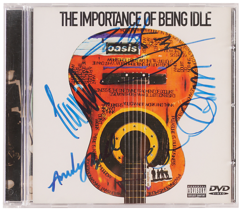Lot 3689 Oasis Signed DVD - The Importance of Being Idle