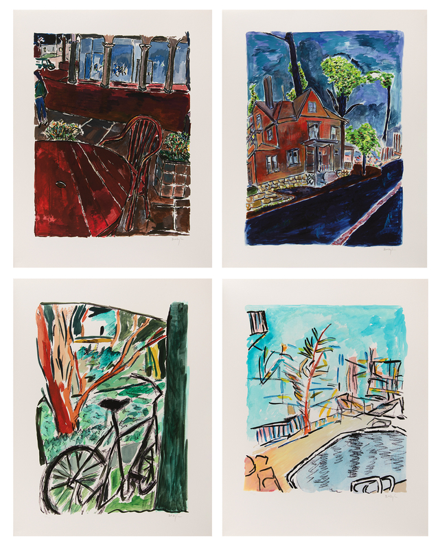 Lot 3204 Bob Dylan Suite of (4) Signed Giclee Prints - 'Drawn Blank, 2013' (Ltd. Ed. #109/295)