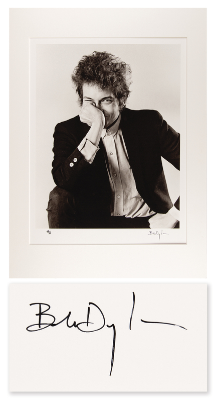 Lot 3221 Bob Dylan Oversized Signed Photograph (Ltd. Ed. #IV/IV) - Biograph, 1965