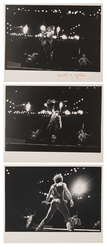 Lot 3546 Bruce Springsteen (3) Oversized Original Photographs by David Gahr