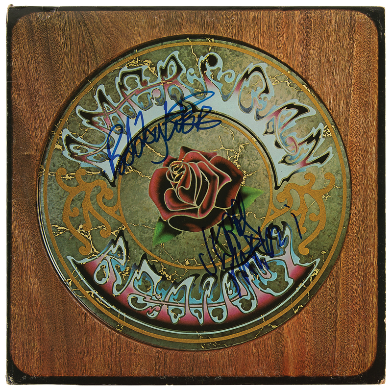 Lot 3312 Jerry Garcia and Bob Weir Signed Album - American Beauty
