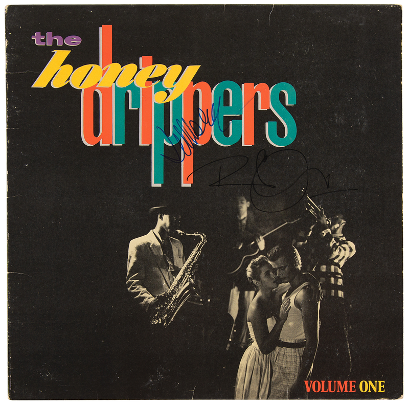 Lot 3609 Robert Plant and Jeff Beck Signed Album - The Honeydrippers: Volume One