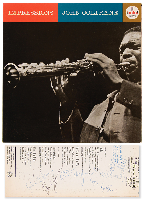 Lot 3363 John Coltrane Quartet Signed Album - Impressions
