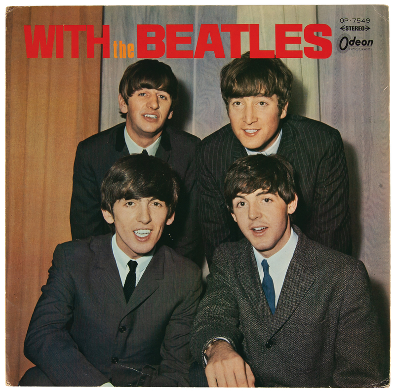 Lot 3070 Beatles With the Beatles Japanese Dark Red Stereo Promo White-Label Vinyl Test Pressing (Odeon, OP-7549)