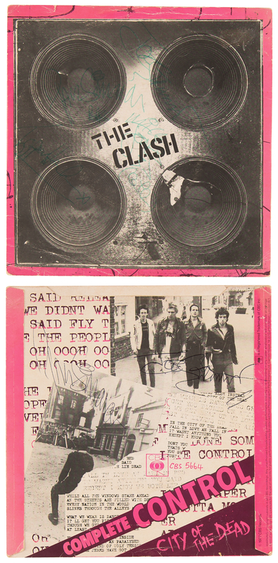 Lot 3572 The Clash Signed 45 RPM Single Record - 'Complete Control'