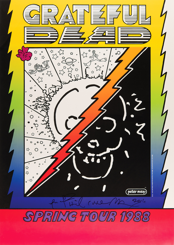 Lot 3330 Grateful Dead 1988 Tour Poster Signed by Artist Peter Max (24? x 34?)