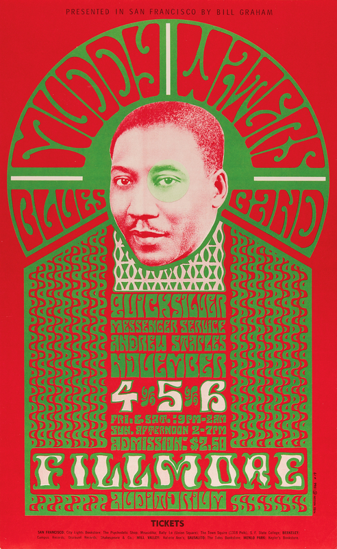 Lot 3385 Muddy Waters 1966 Fillmore Concert Poster (13.75? x 22.25?)
