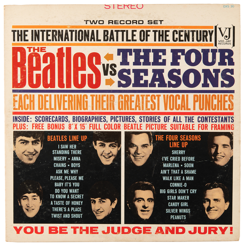 Lot 3067 The Beatles vs. The Four Seasons LP - Stereo (Vee-Jay DXS-30, 1964)