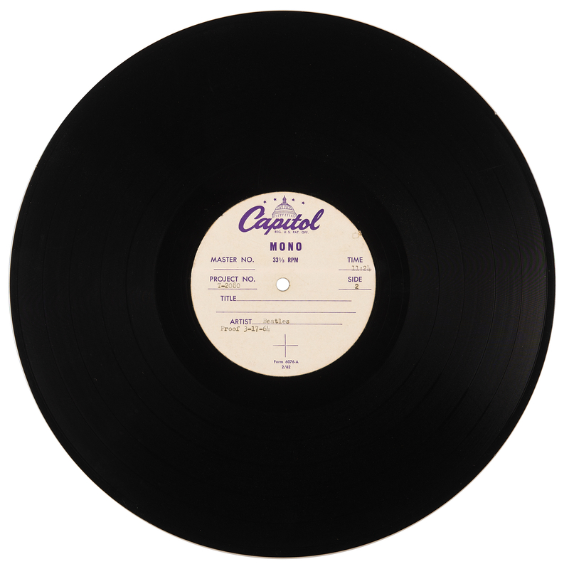 Lot 3055 Brian Epstein's Personally-Owned US Capitol Records Acetate for The Beatles' Second Album (T-2080, 1964)