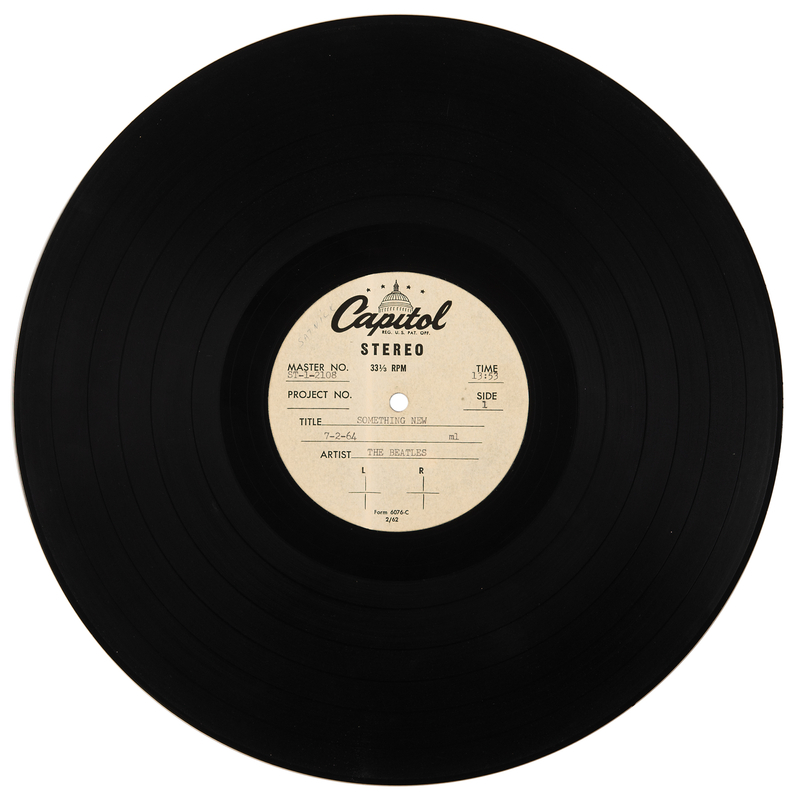 Lot 3059 Beatles US Capitol Records Acetate for Something New (ST-2108, 1964)
