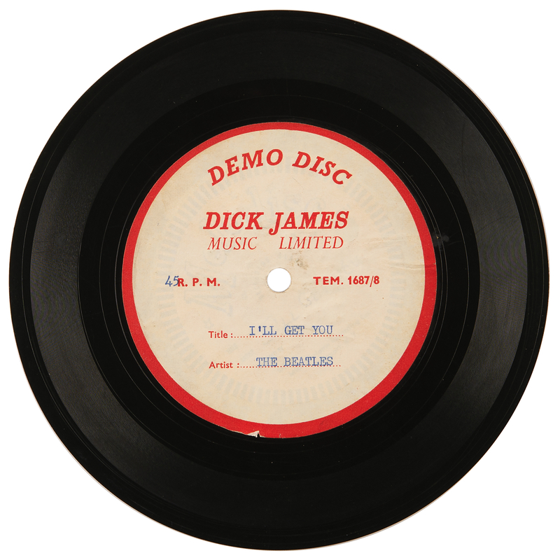 Lot 3053 Beatles Dick James Music 'Demo Disc' Acetate for 