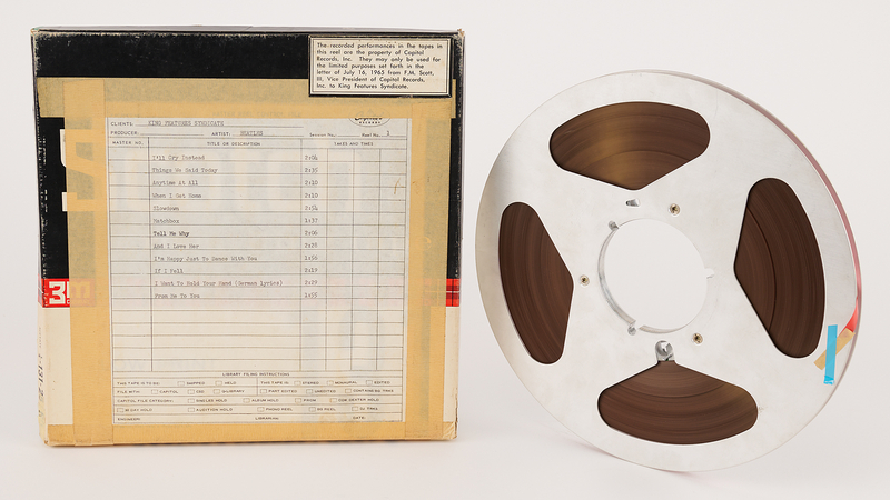 Lot 3076 Beatles US Capitol Records Master Tape Reel for Something New, Produced for King Features Syndicate