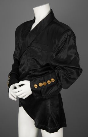Lot #3642 Prince's Stage-Worn Black Silk PJ Robe from the Act II Tour - Image 2