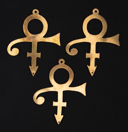 Lot #3656 Prince 'Love Symbol' Metal Charm Test Prototypes (3) - Image 1