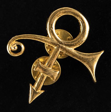 Lot #3657 Prince 1992 Love Symbol Pin (Wardrobe Copy) - Image 1