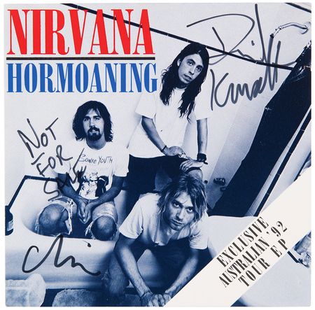 Lot #3664 Nirvana Signed CD Sleeve - Hormoaning: Australian 1992 Tour EP - Image 1