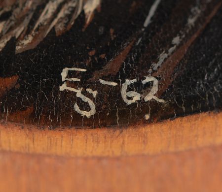 Lot #3458 Edie Sedgwick Signed Original Painting - Squirrel on Wooden Box Lid - Image 3