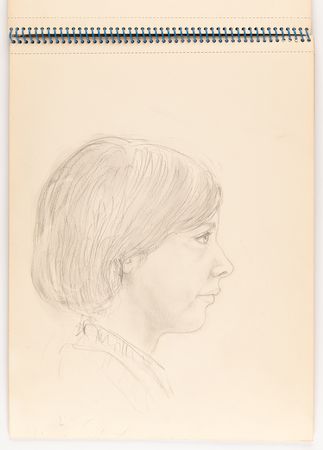 Lot #3409 Edie Sedgwick Original Sketchbook with (8) Drawings - Horses, Humans, and Dogs - Image 10