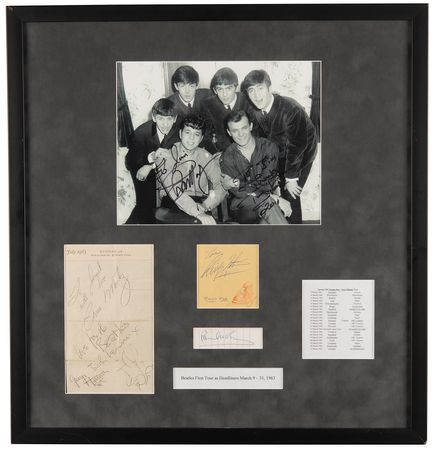 Lot #3011 Beatles Signatures with Tommy Roe and Chris Montez - Co-Stars of Their First 'Headliner' Tour - Image 1