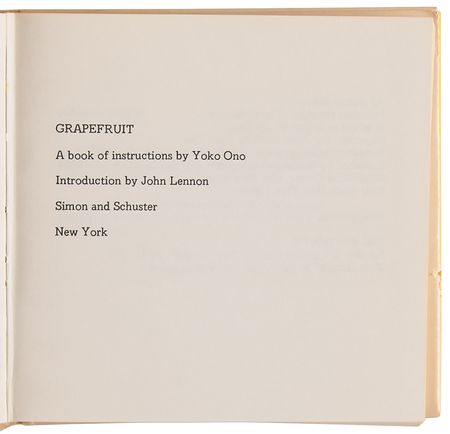 Lot #3022 Beatles: John Lennon and Yoko Ono Signed Book - Grapefruit - Image 5