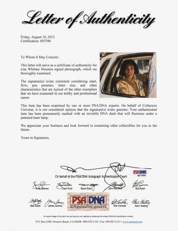 Lot #3610 Whitney Houston Signed Photograph - Image 2