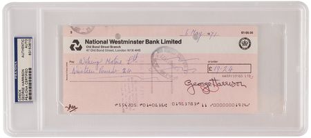 Lot #3016 Beatles (3) Signed Checks with Lennon, McCartney, Harrison, and Starr - A Sought-After Complete Set, Drawn on their Music Publishing Companies - Image 2