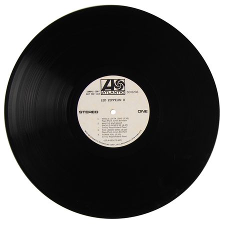 Lot #3336 Led Zeppelin II U.S. Promotional 'Robert Ludwig' First Pressing Promo Album (Atlantic Records, SD 8236, Stereo) - Image 5