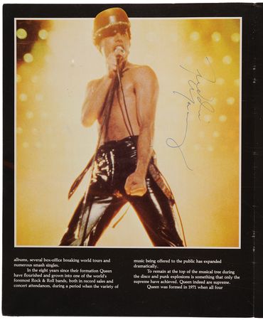 Lot #3355 Queen Signed 1980 'The Game Tour' Program (Mercury, May, and Deacon) - Image 1