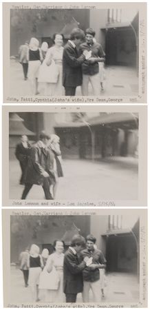 Lot #3027 John Lennon and George Harrison Signatures with (3) Original Candid Photographs - Obtained Outside Grauman's Chinese Theatre on May 25, 1964 - Image 4