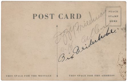 Lot #3368 Bix Beiderbecke Signed Photograph - Image 1