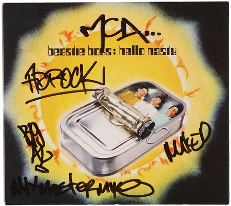 Lot #3670 Beastie Boys Signed CD - Hello Nasty