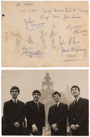 Lot #3008 Beatles Early Signed Photograph (c.