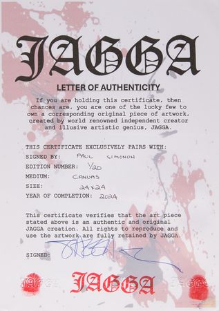 Lot #3577 The Clash: Paul Simonon Signed Original Artwork by Jagga (Ltd. Ed. #1/20) - Image 4