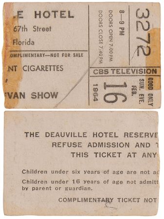 Lot #3018 Beatles Signatures - McCartney, Harrison, and Starr, Obtained at the Miami Deauville Hotel (1964 Ed Sullivan Show Appearance) - Image 6