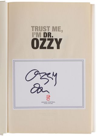 Lot #3619 Ozzy Osbourne Signed Book - Trust Me, I'm Dr. Ozzy - Image 4