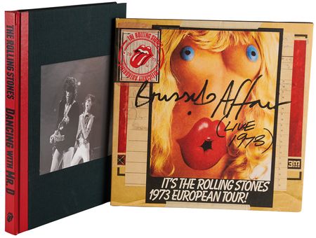 Lot #3265 Rolling Stones Album: The Brussels Affair (Live 1973) Album Cover with 'Dancing with Mr. D' Book - Image 1
