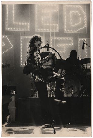 Lot #3344 Jimmy Page Original 1975 Earls Court Photograph by Ian Dickson - Image 1