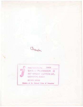 Lot #3573 The Clash 1978 Concert Photograph by Barry Plummer - Image 2