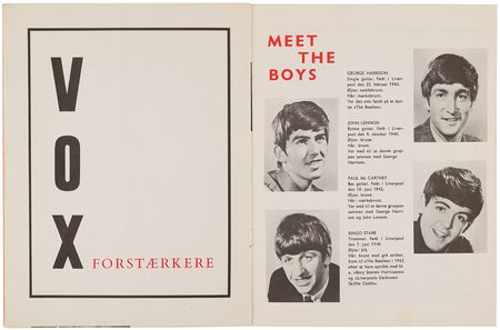 Lot #3025 John Lennon and Jimmie Nicol Signed Danish Concert Program - K.B. Hallen in Copenhagen, June 4, 1964 - Image 7
