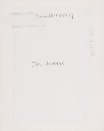 Lot #3242 Jimi Hendrix: Linda McCartney Photograph - Image 2