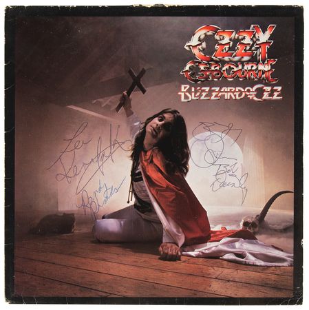 Lot #3589 Ozzy Osbourne Band-Signed Album - Blizzard of Ozz - Image 1