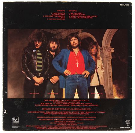 Lot #3589 Ozzy Osbourne Band-Signed Album - Blizzard of Ozz - Image 3