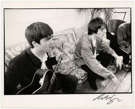 Lot #3688 Oasis: Noel and Liam Gallagher Photograph by Michael Spencer Jones - Image 1